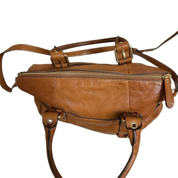 MICHAEL KORS Tan Buttery Soft Leather Satchel Handbag Crossbody Strap - Picture 6 of 15